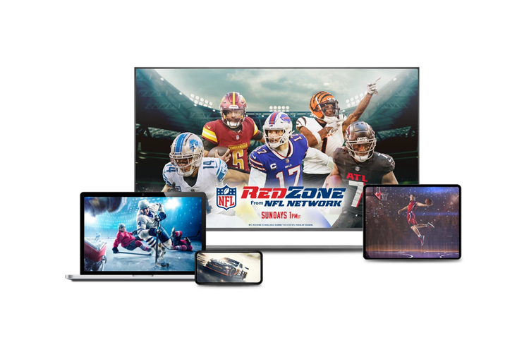Different sports channels on screens