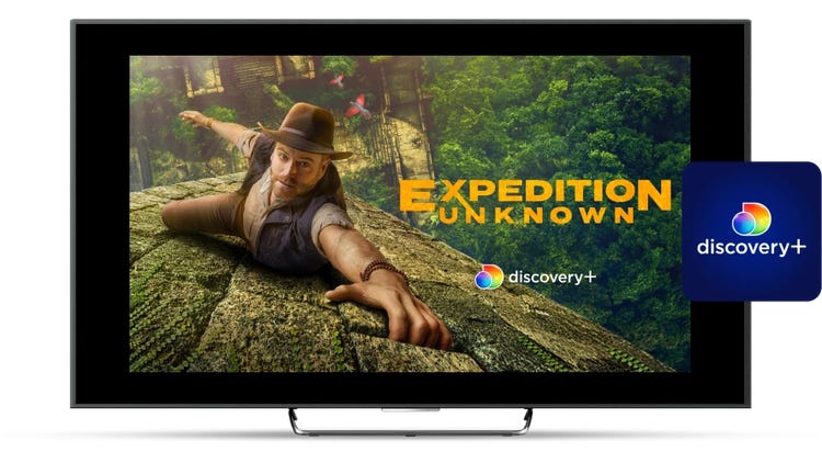 Discovery Plus showing Expedition Unknown on TV