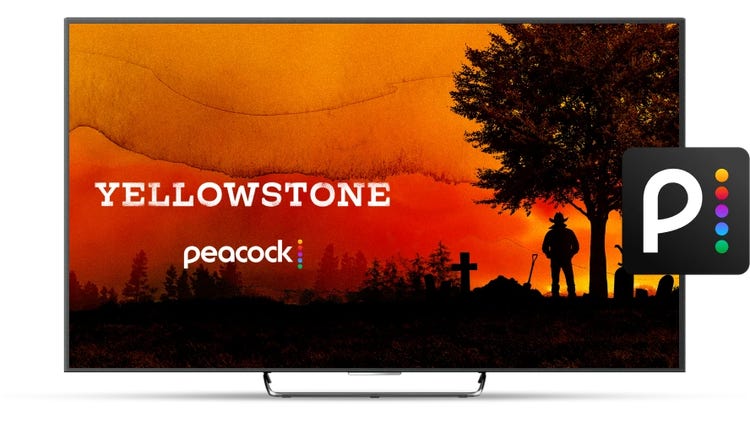 Peacock showing Yellowstone on TV