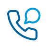 phone receiver with talk bubble