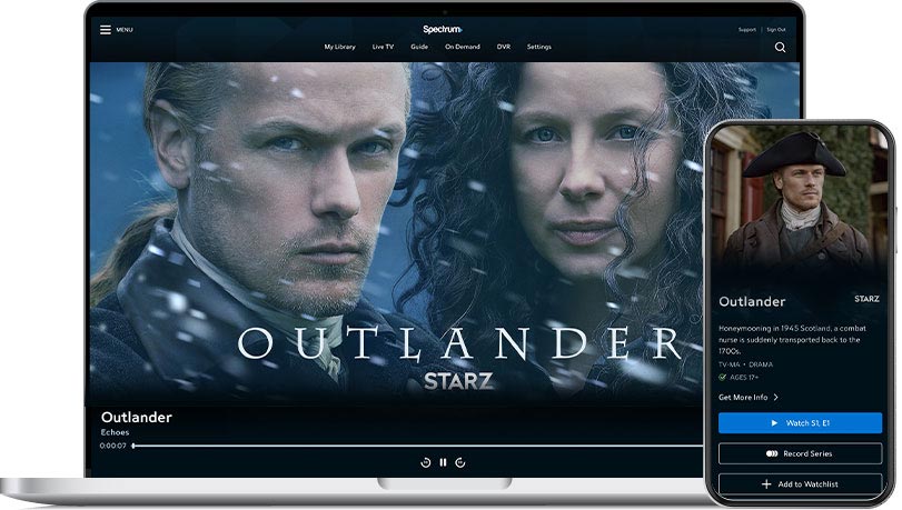 outlander season 6 on STARZ available with Spectrum TV®.
