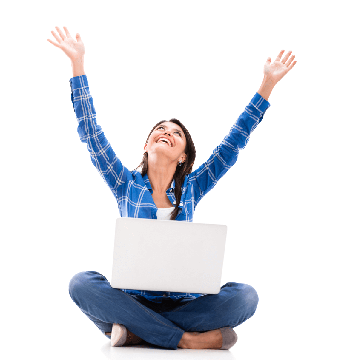 Woman using laptop