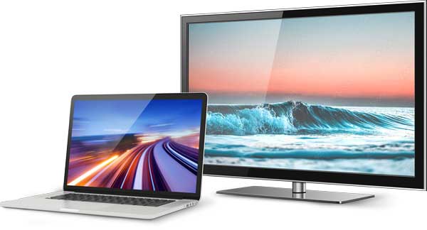 Laptop and TV