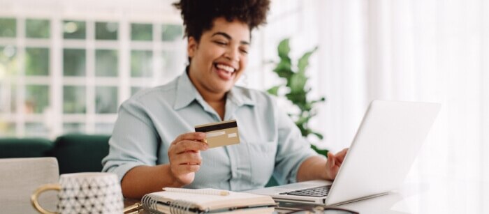 Woman browsing the internet securely with Spectrum Security