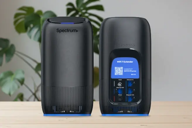 Spectrum WiFi extender on a table