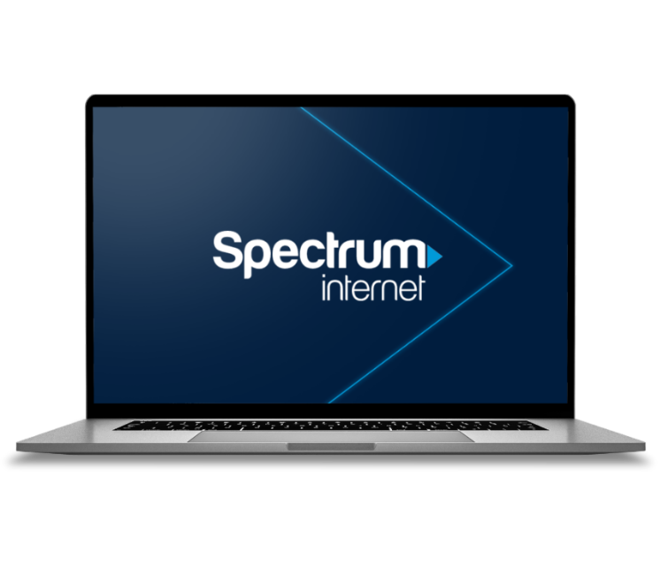 Laptop showing Spectrum Internet