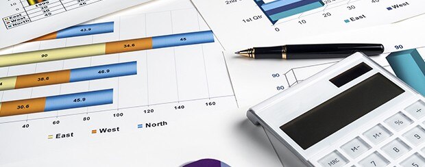 Calculator on top of charts.