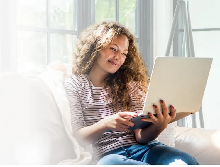 Woman with laptop