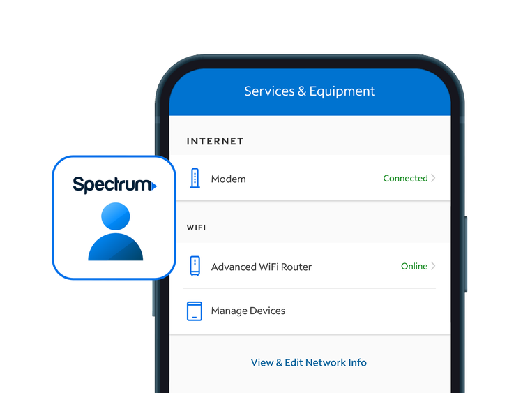 Spectrum app screen with pods