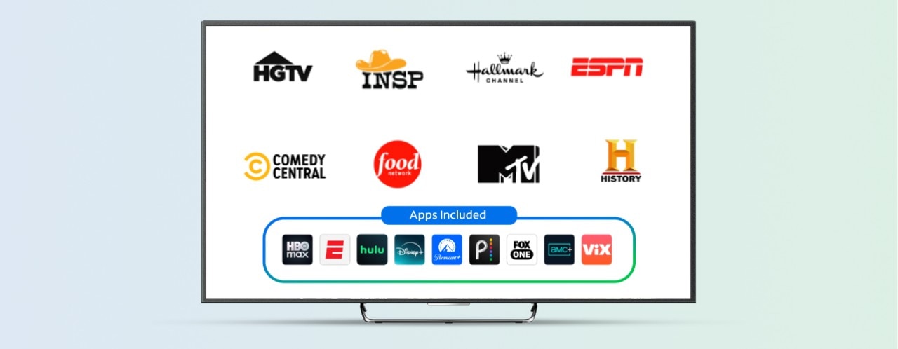 o	A TV with streaming app icons that are included with Spectrum TV Select Signature.